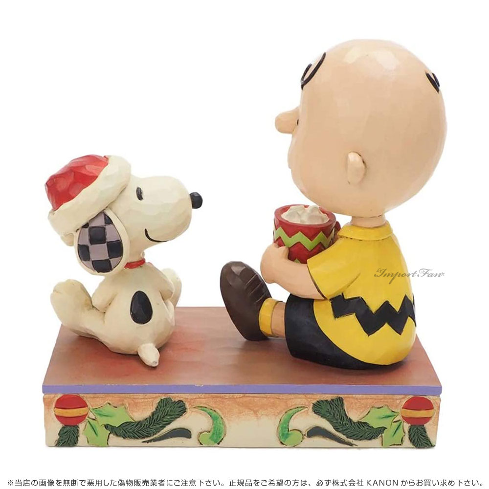 柔らかい ジムショア チャーリーブラウン サンタ スヌーピー ホットココア チョコレート クリスマス Charlie Brown And Snoopy With Hot Chocolate Peanuts Jimshore 超激安 Lexusoman Com