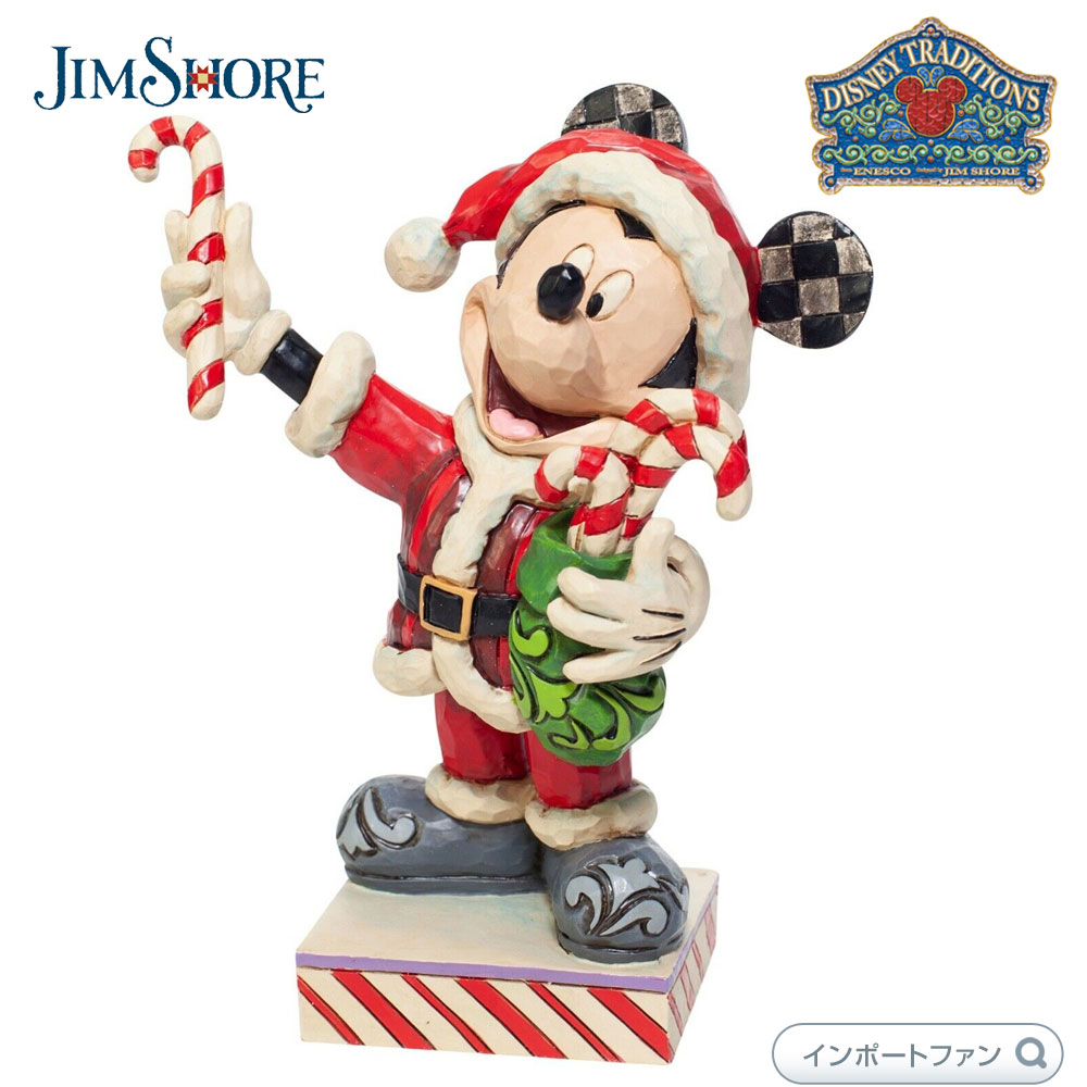 楽天市場 ジムショア ミッキー サンタクロース キャンディー クリスマス ディズニー Santa Mickey W Candy Canes Disney Jimshore ポイント最大43 5倍 お買い物マラソン セール Import Fan