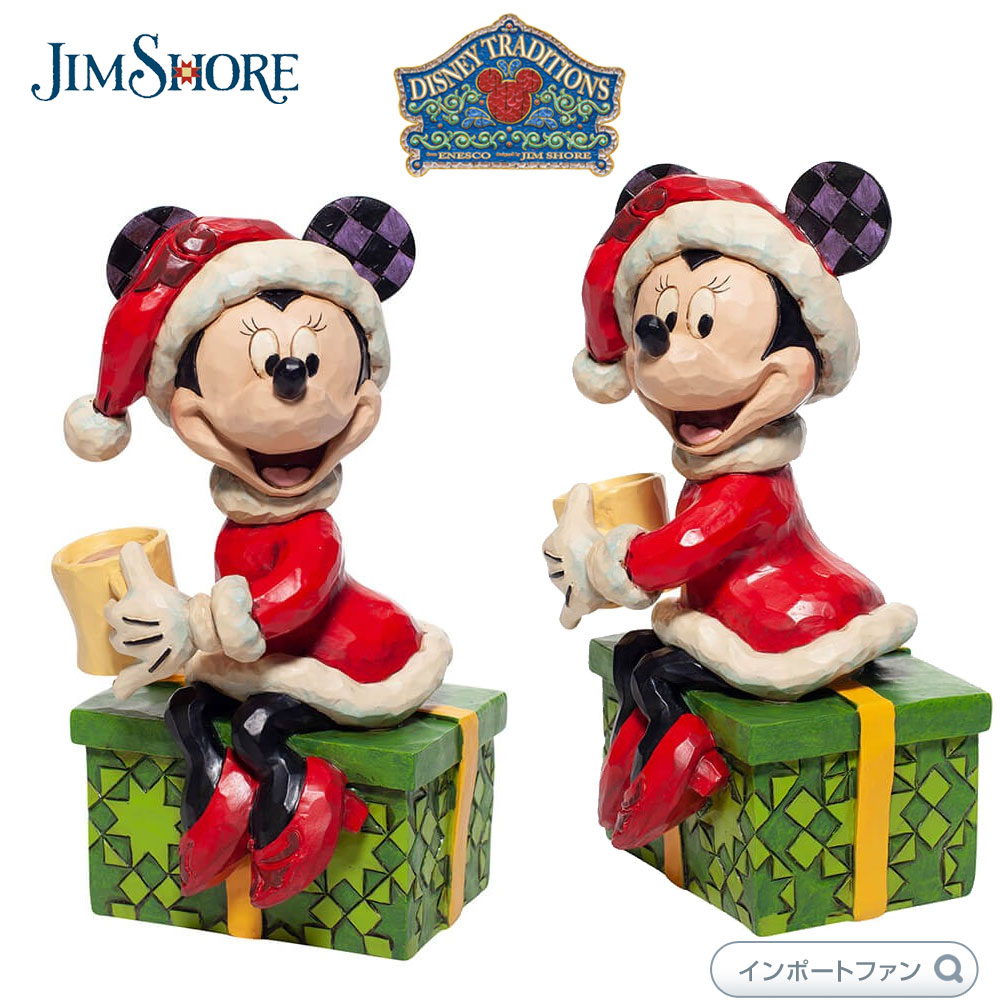楽天市場 ジムショア ミニー サンタクロース ホットチョコレート クリスマス ディズニー Santa Minnie W Hot Chocolate Disney Jimshore Import Fan