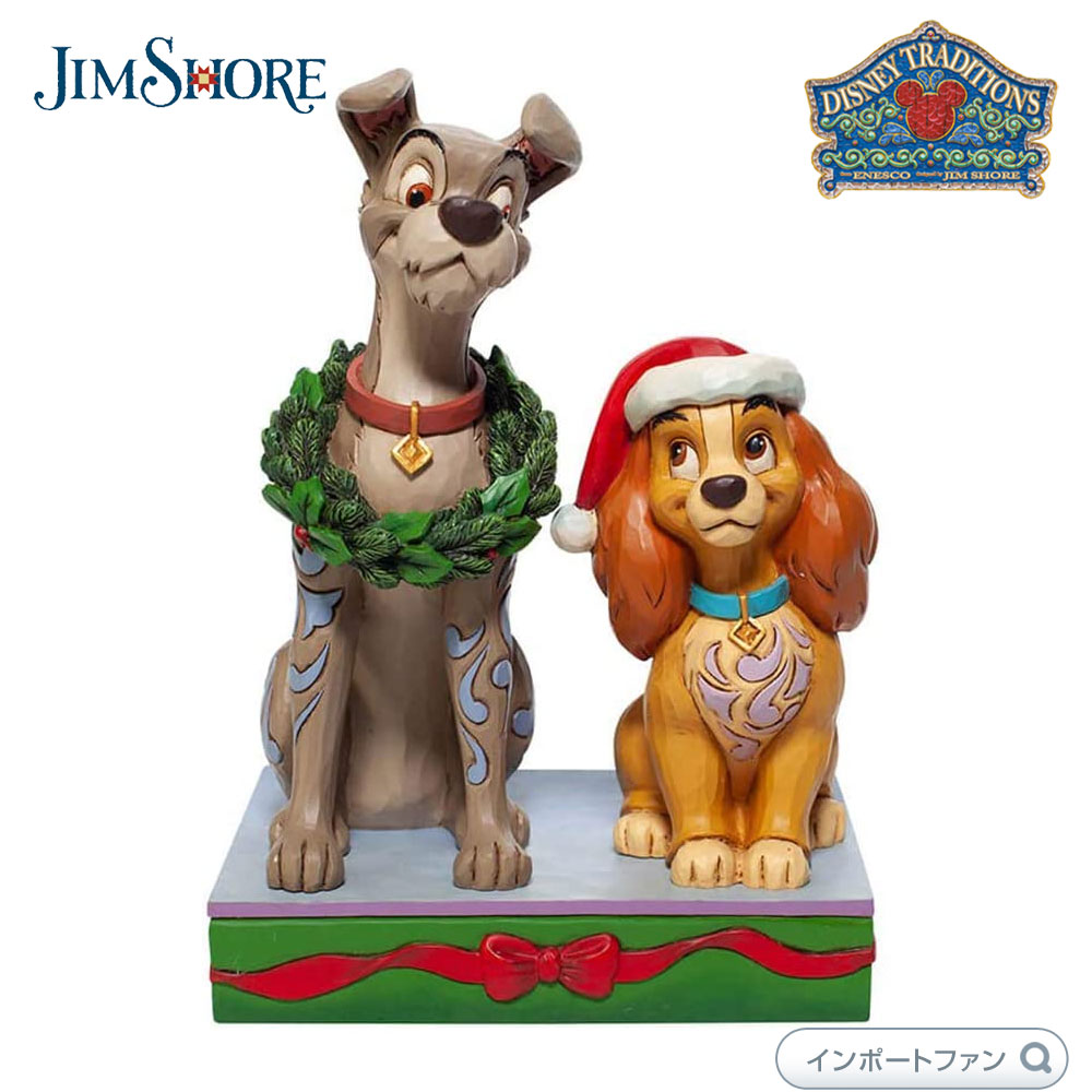 工場直送 ジムショア レディ トランプ クリスマス わんわん物語 愛 ディズニー Christmas Lady Tramp Decked Out Dogs Disney Traditions Jimshore 正規品 Www Lexusoman Com