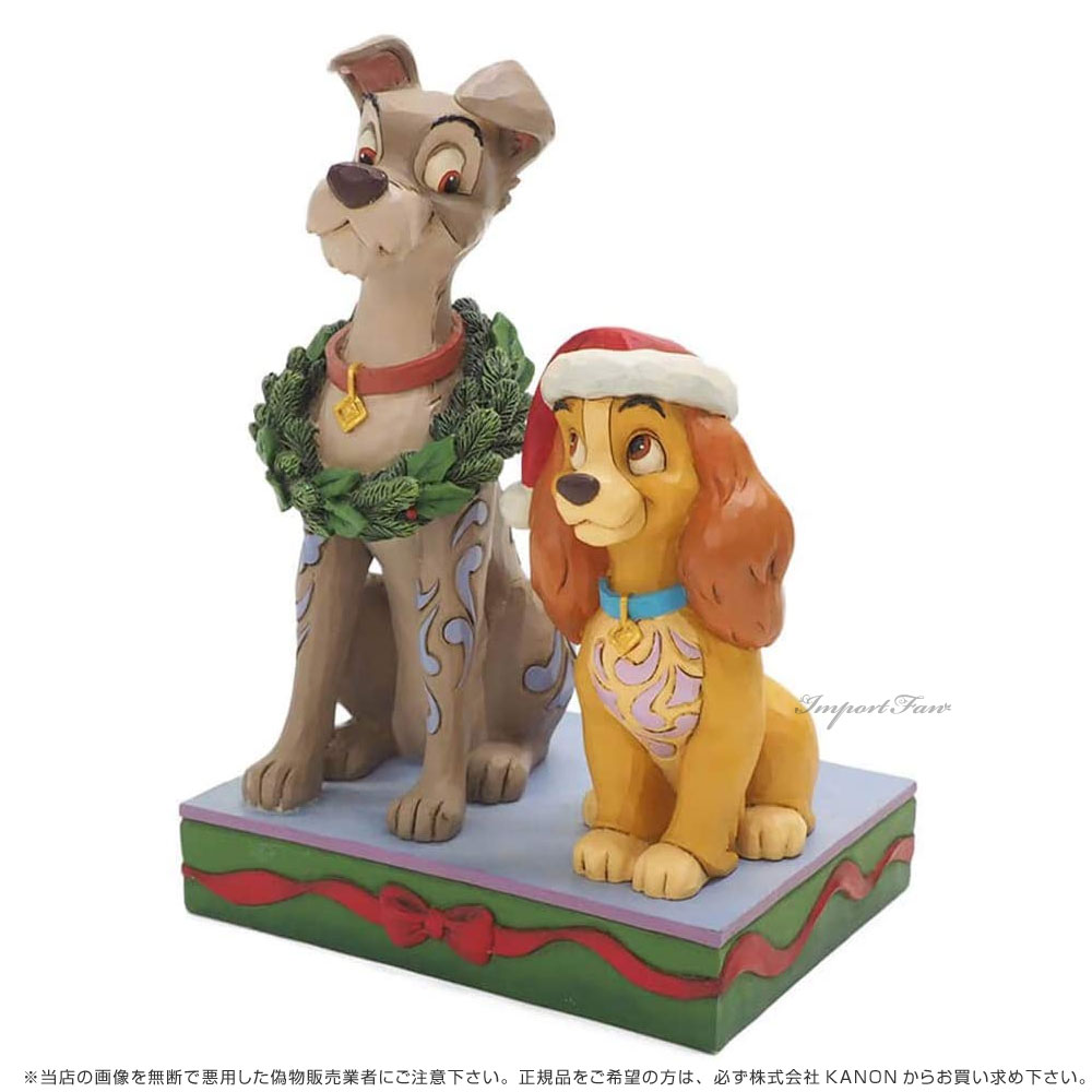 工場直送 ジムショア レディ トランプ クリスマス わんわん物語 愛 ディズニー Christmas Lady Tramp Decked Out Dogs Disney Traditions Jimshore 正規品 Www Lexusoman Com