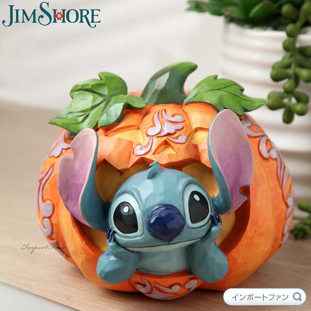 愛用 ディズニー ハロウィン ジャック オ ランタン スティッチ ジムショア Stitch Jimshore Traditions Disney Halloween Lantern O 置物