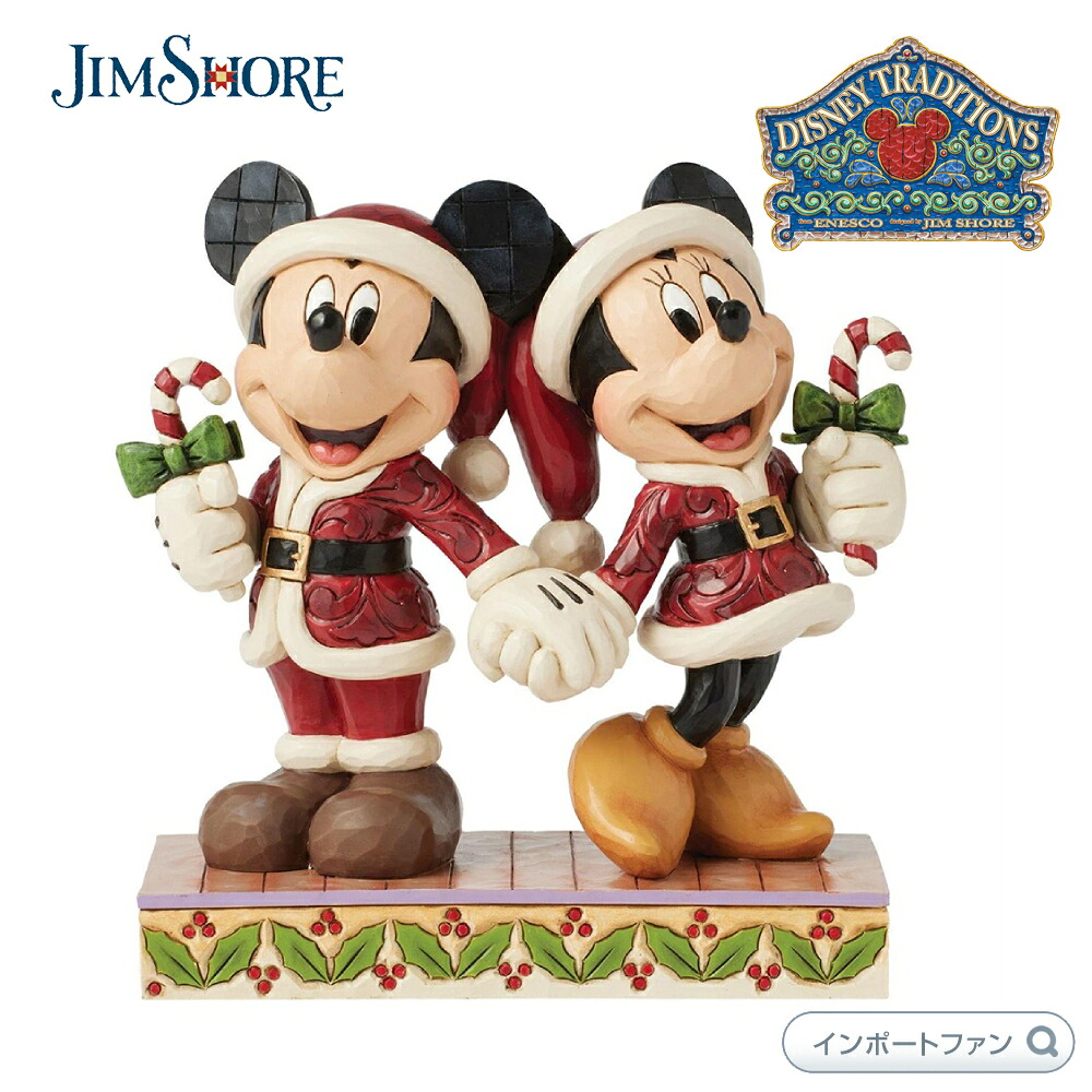 ジムショア ミッキー&ミニー キャンディケイン クリスマス ディズニー 6016882 Mickey & Minnie Candy Canes JimShore 【ポイント最大47.5倍!お買い物マラソン セール】|Import Fan