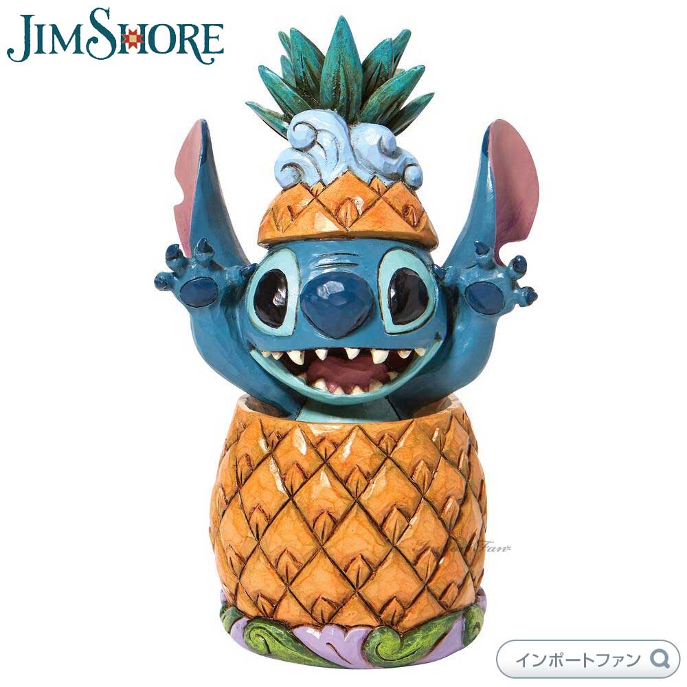 かわいい ジムショア スティッチ イン パイナップル リロ ディズニー Stitch In A Pineapple Jimshore Fucoa Cl