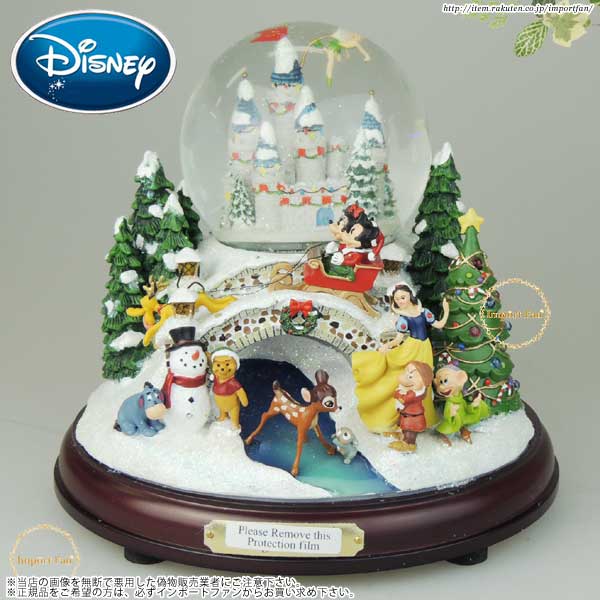 【楽天市場】ディズニー ミッキーとミニー達の雪のクリスマス スノードーム Disney Musical Snowglobe With