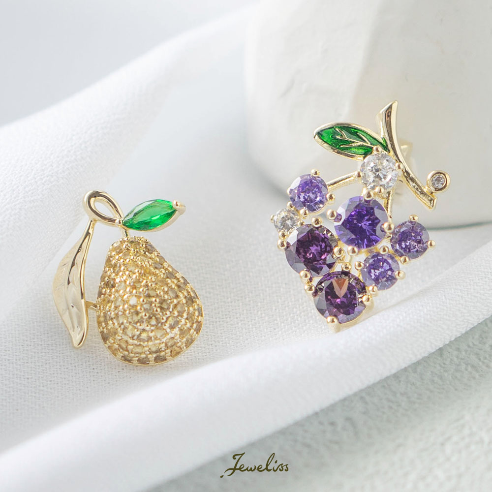 【マラソン限定P5倍】Jeweliss ブローチ ぶどう 洋ナシ セット 重ね付け ヴィネ Vine 秋 ゴールド ギフト アクセサリー プレゼント ジュエリス 母の日 入学式 卒業式 【ポイント最大49倍！お買い物マラソン セール】 即納