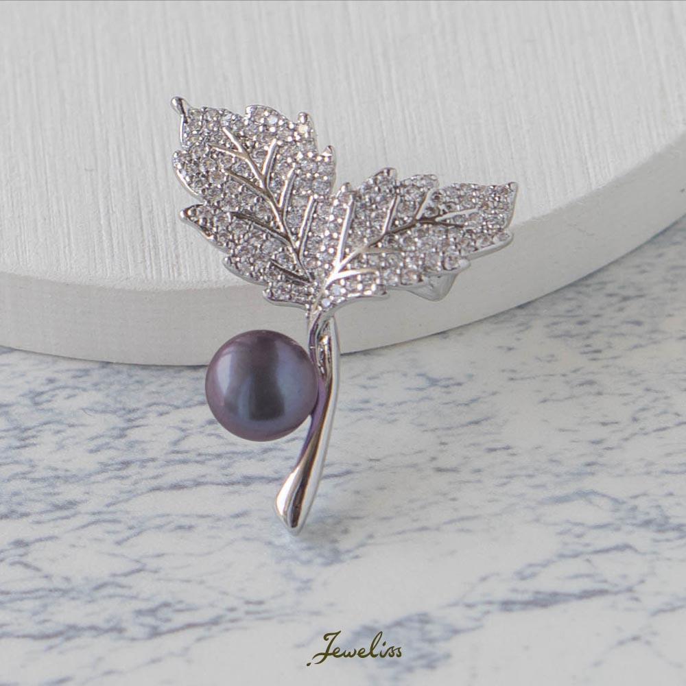 【マラソン限定P5倍】Jeweliss ブローチ ブラット Blatt 淡水パール リーフ コサージュ アクセサリー セレモニー ジュエリス 母の日 入学式 卒業式 【ポイント最大49倍！お買い物マラソン セール】 本州送料無料 即納