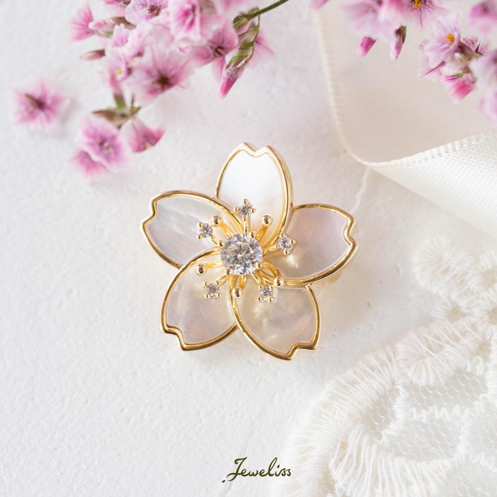 楽天市場】Jeweliss ブローチ Cerejeira セレジェイラ 桜 淡水パール