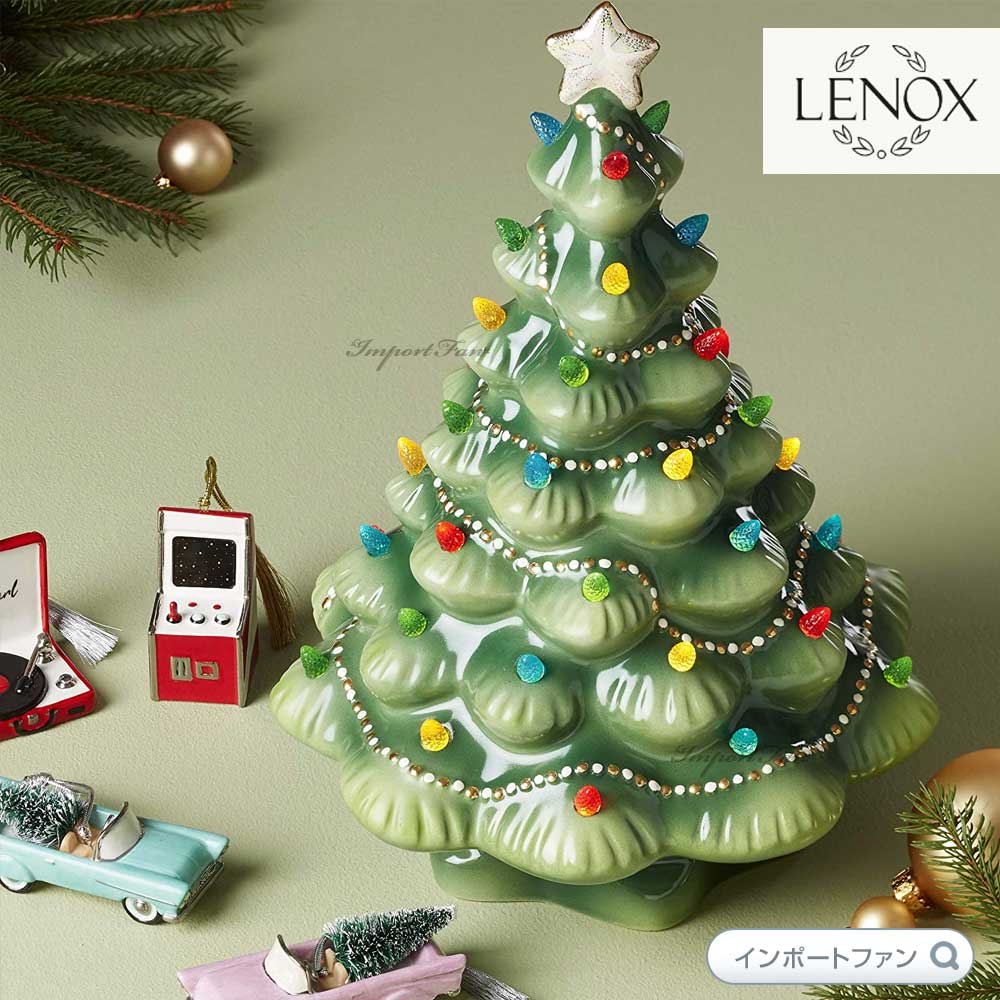 レノックス 大切な伝統 ホリデーレッドバルブライトアップツリー ツリー本体 Lenox Treasured Traditions Green Light-Up Tree 890573 □