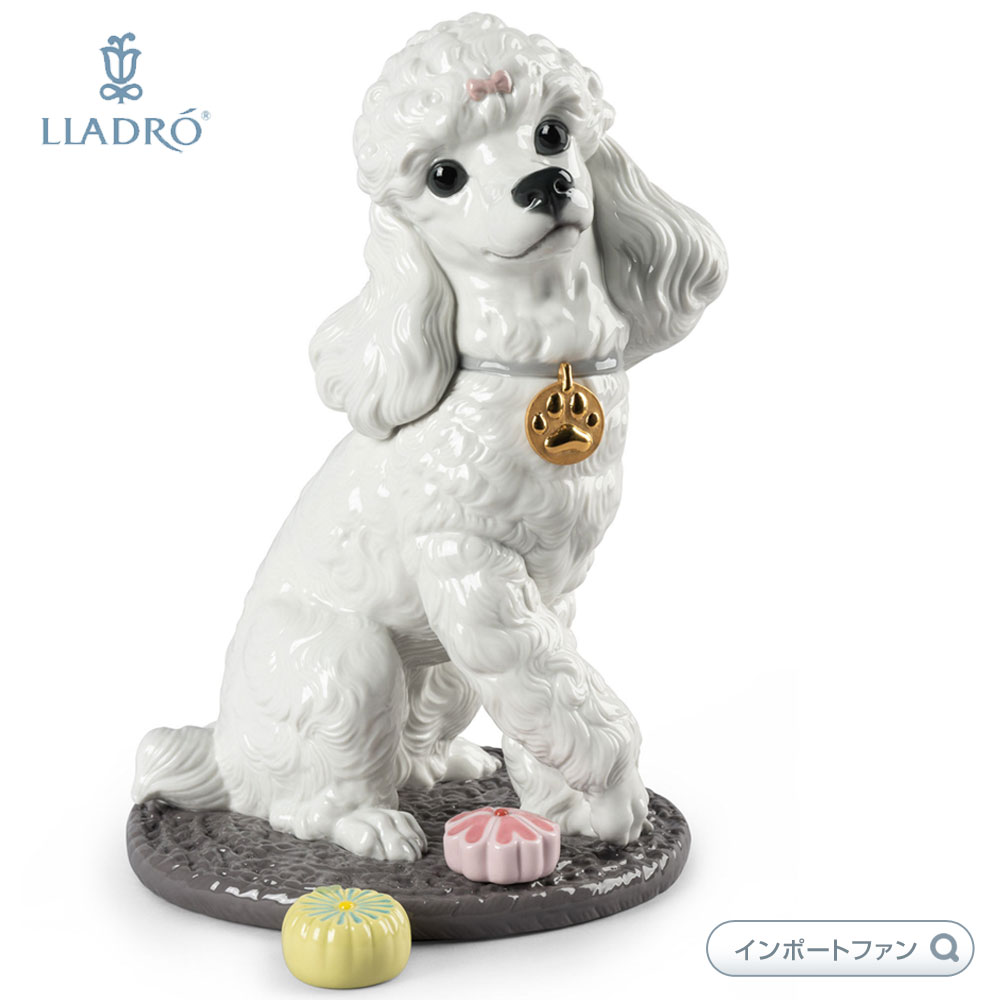 楽天市場 リヤドロ プードル 和菓子 お茶会 犬 Lladro Poodle With Mochis Dog ポイント最大44倍 お買い物マラソン セール Import Fan