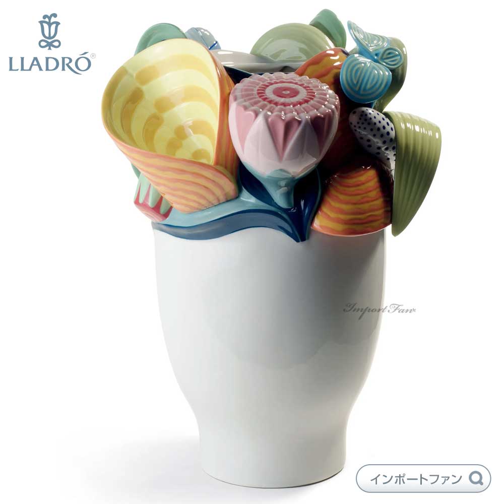 楽天市場】リヤドロ フラワーベース 花 ピンク 花器 花瓶 置物