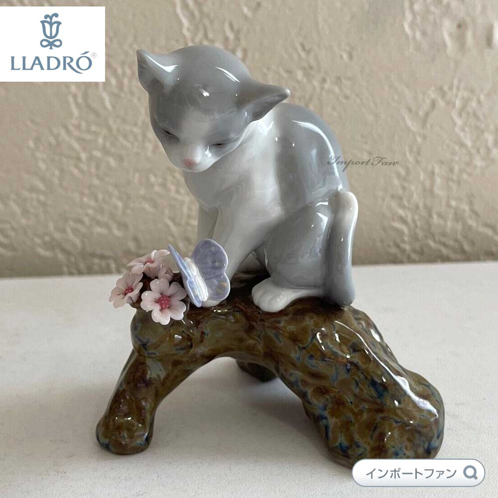 販促通販リヤドロ Playful Kitten 磁器立像 ヴィンテージ LLADRO リヤドロ