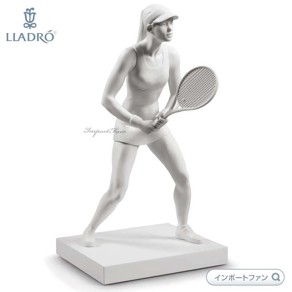 リヤドロ 女子 テニスプレイヤー マットホワイト 置物 01009282 LLADRO ギフト プレゼント 【ポイント最大47.5倍！お買い物マラソン セール】｜Import Fan 115,500円