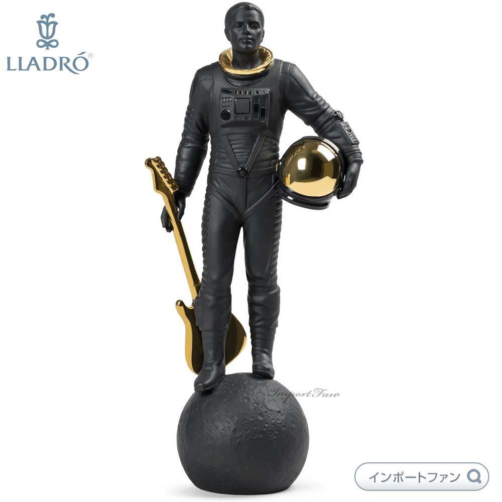 リヤドロ ウォーキング・オン・ザ・ムーン マットブラック ゴールド スティング ギター 置物 01009409 LLADRO プレゼント ギフト 【ポイント最大47.5倍！お買い物マラソン セール】｜Import Fan