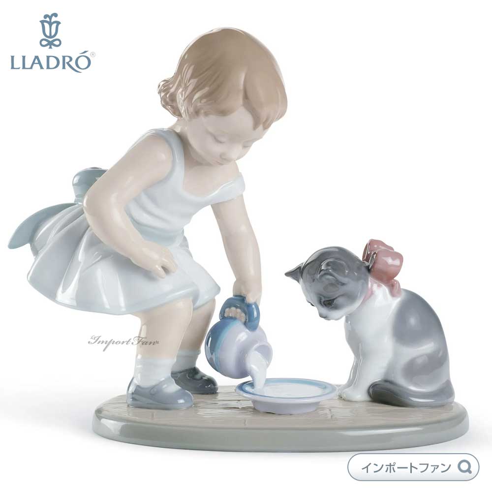 LLADRO リヤドロ 私のことも忘れないで 少女 猫 置物　5743 LLADRO リヤドロ 私のことも忘れないで 少女 猫 ネコ 置物