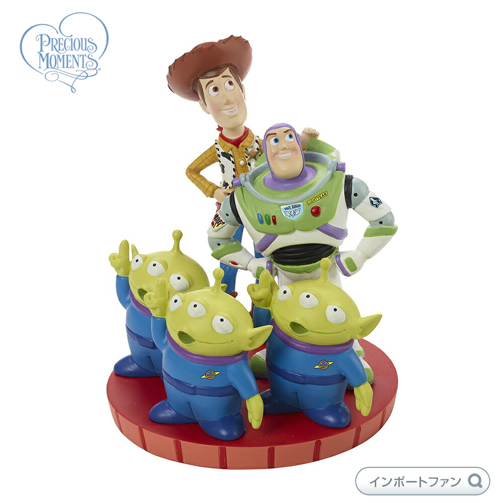 楽天市場 プレシャスモーメンツ トイ ストーリー ウッディ バズ ライトイヤー リトルグリーンメン Disney And Pixar We Look Up To You Woody Buzz And Martian Figurine Precious Moments Import Fan