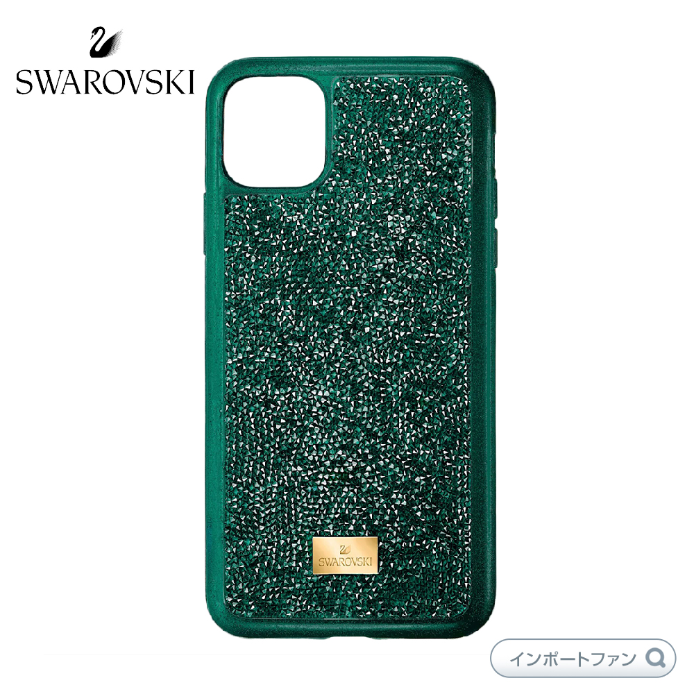 楽天市場 スワロフスキー グラムロック スマートフォン Iphone11 Pro ケース カバー付き グリーン Swarovski Import Fan