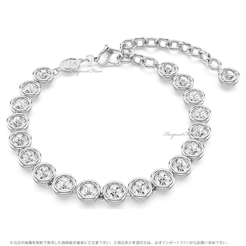 【SWAROVSKI】☆インバー ブレスレット☆ Imber Tennis ブレスレット, ラウンドカット, ブラック