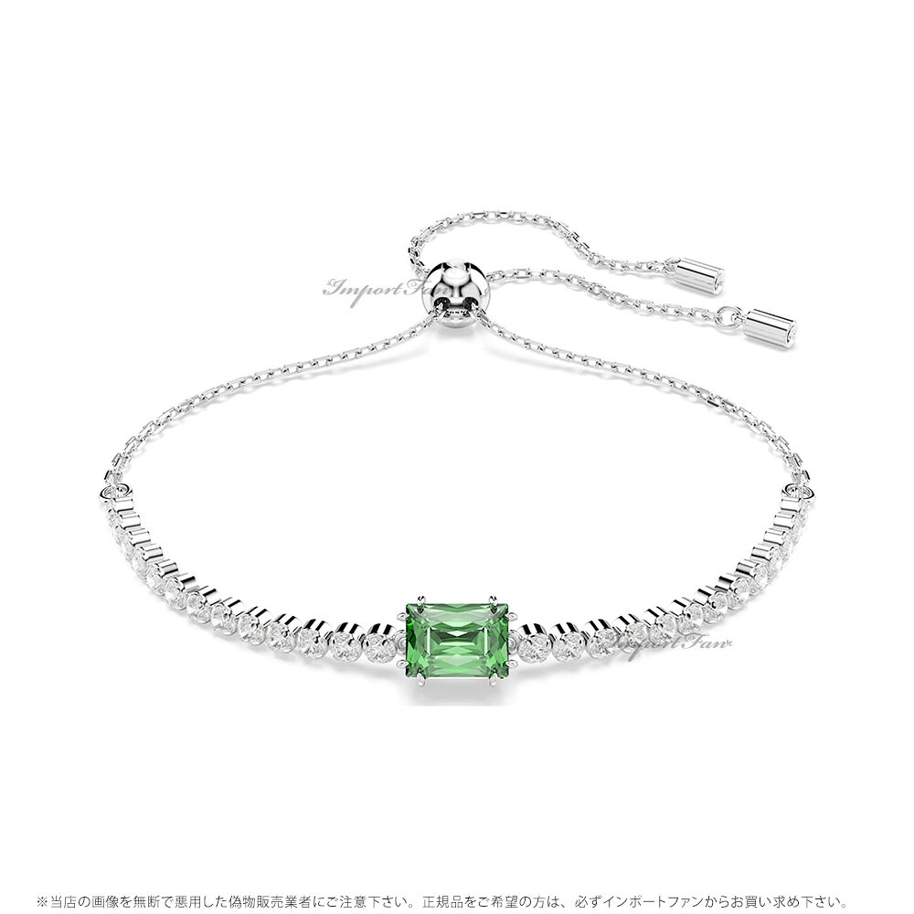 スワロフスキー マトリクス テニス ブレスレット ミックスカット グリーン ロジウム・プレーティング 5693411 【ポイント最大49倍！お買い物マラソン セール】