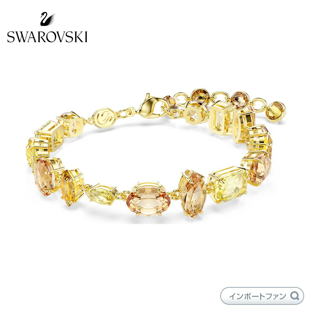 SWAROVSKI スワロフスキー Gema ブレスレット ミックスカット Gema ブレスレット, ミックスカット, ブルー, ロジウム・プレー