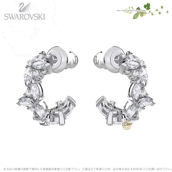SWAROVSKI★スワロフスキー★フープピアス Dextera フープピアス, アシンメトリーデザイン, インター