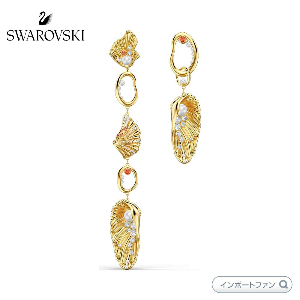 スワロフスキー シェルエンジェル ピアス 貝 ゴールド 5520664 Swarovski ギフト プレゼント 【ポイント最大47.5倍！お買い物マラソン セール】｜Import Fan