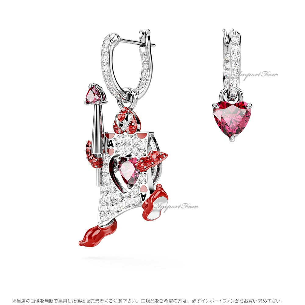 SWAROVSKI Alice in Wonderland スタッドピアス/正規品 5689488 Alice in Wonderland stud earrings, Asymmetrical design