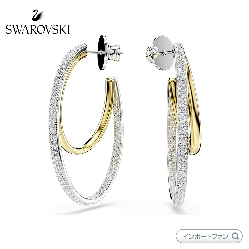楽天市場】スワロフスキー ハイパーバラ フープピアス ミックス