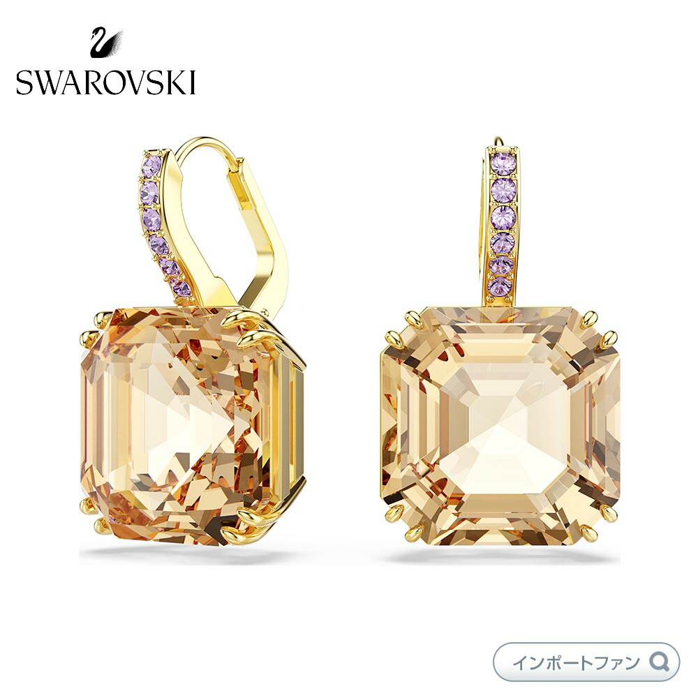 Swarovski Unadropピアス 　オクタゴンカットイエロー奈々 Swarovski Unadropピアス オクタゴンカットイエロー奈々様専用