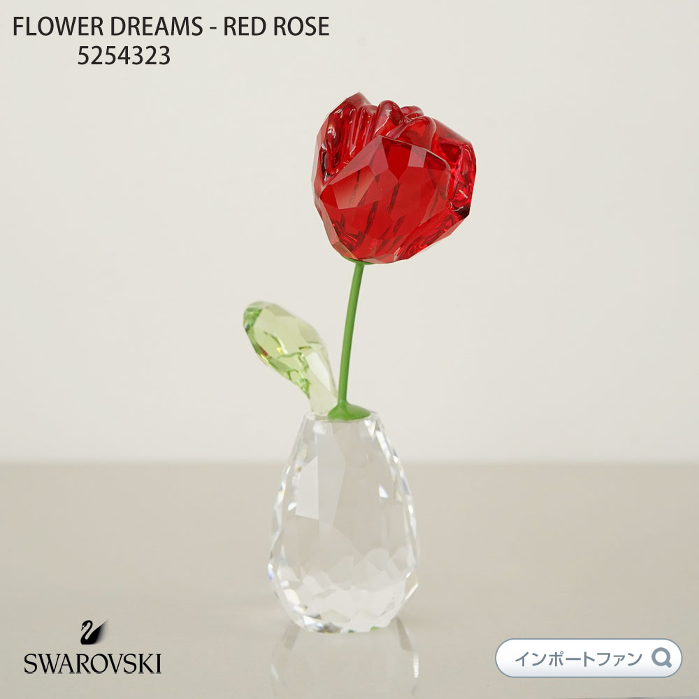 2021春の新作 SWAROVSKI BELL JAR ROSE S スワロフスキー バラ置物