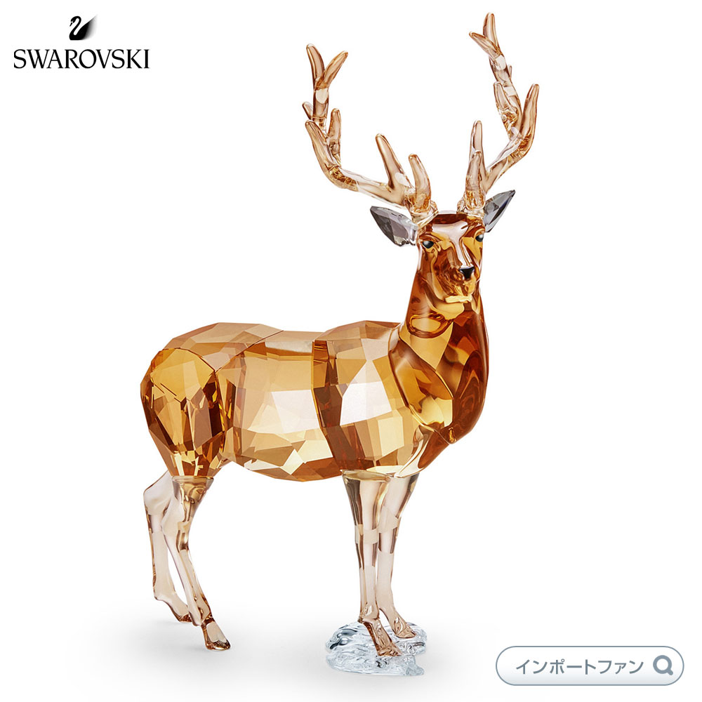 楽天市場 スワロフスキー 雄ジカ 鹿 動物 親子 Scs会員限定 125周年記念 Swarovski Scs Member Product Doe Swarovski Import Fan