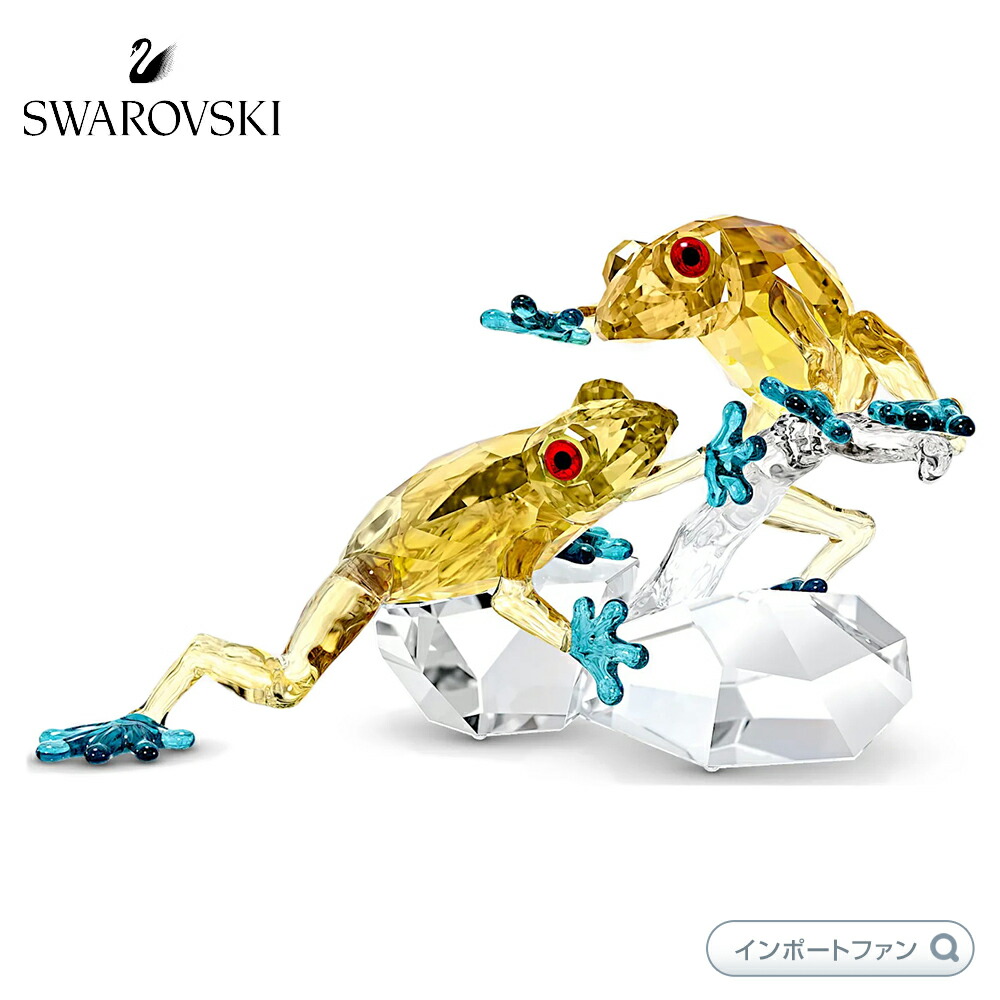 【希少】スワロフスキー  インラブ アンジェロ＆アンジェリーナ カエル ペア置物 希少】スワロフスキー インラブ アンジェロ＆アンジェリーナ