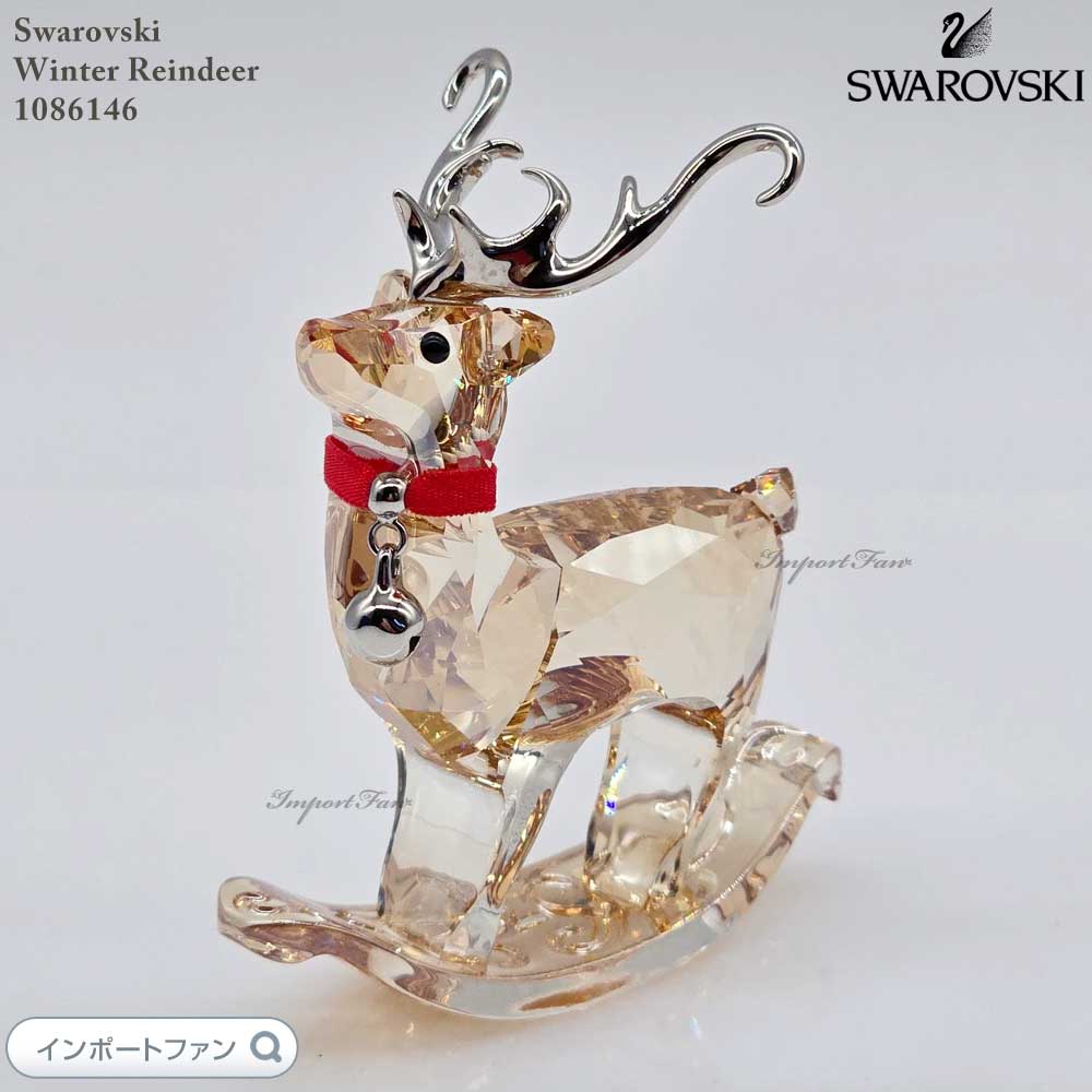 美品　スワロフスキー　鹿　置物　クリスタル　トナカイ　シカ 美品スワロフスキー鹿置物クリスタルトナカイシカ
