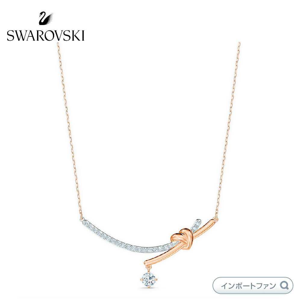 国内即発★SWAROVSKI★INFINITY DOUBLE HEART ネックレス Swarovski infinity double heart