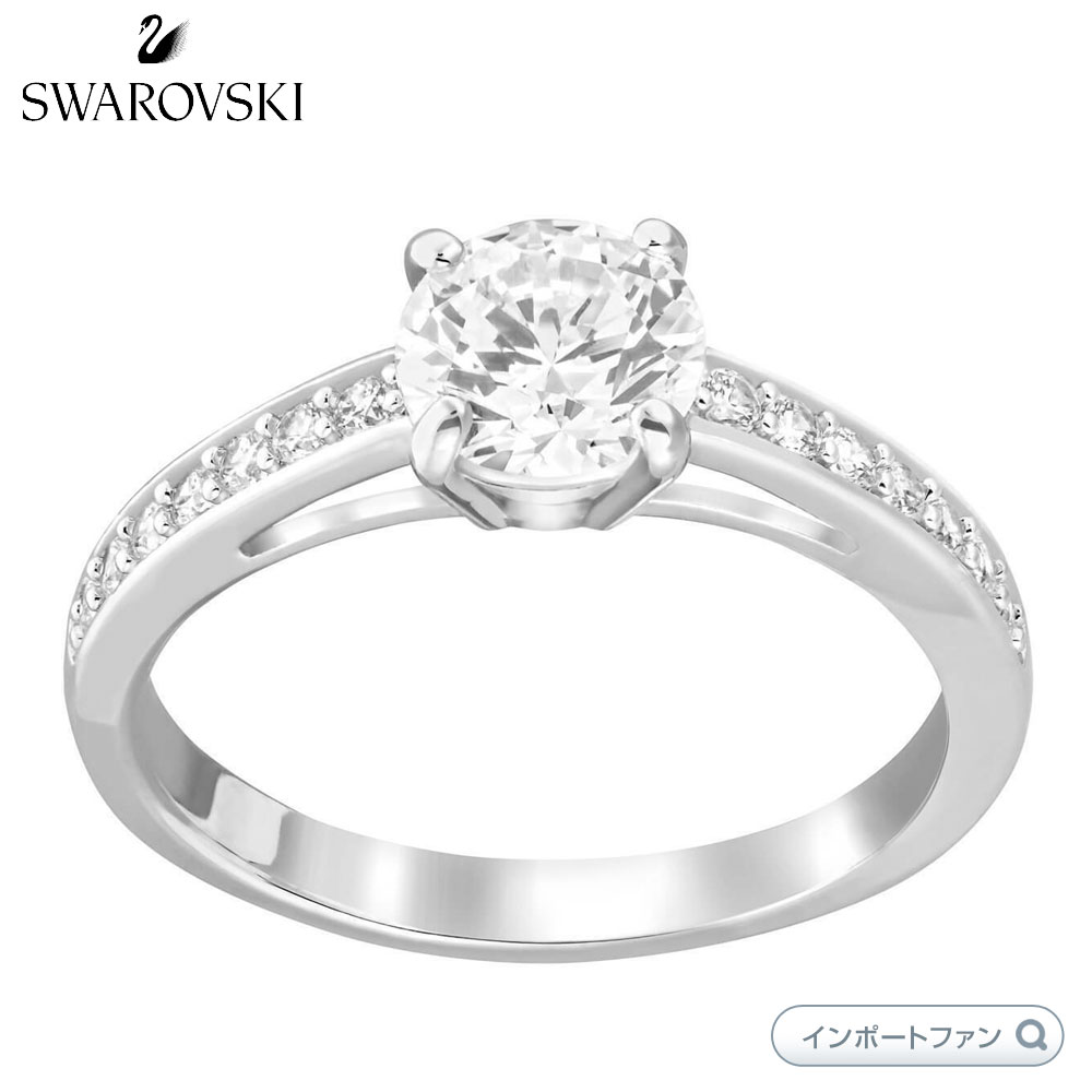 【SWAROVSKI】☆デクステラ リング☆ Dextera リング, ホワイト, ゴールドトーン・プレーティング