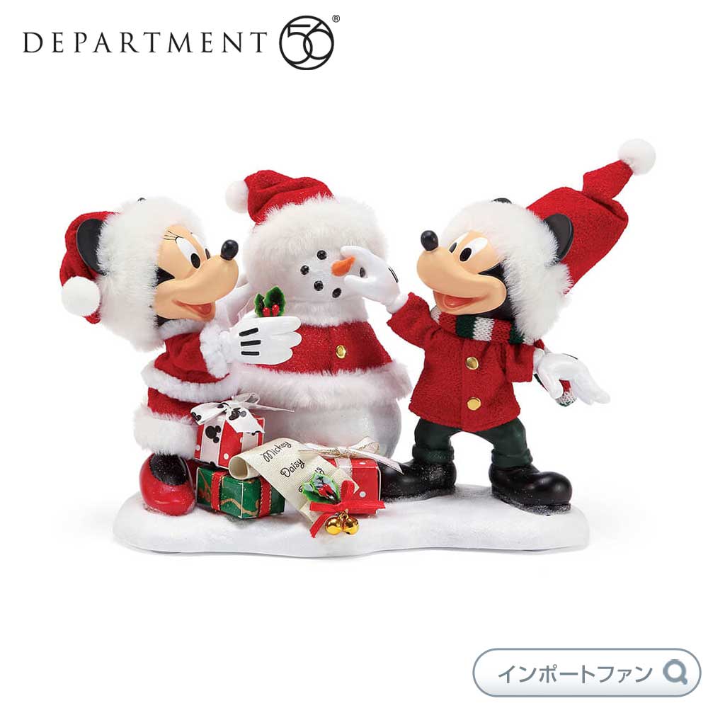 楽天市場 Department 56 ミッキー ミニー スノー サンタ 雪だるま クリスマス Disney Snow Santa By Possible Dreams Mickey And Minnie Mouse デパートメント 56 Import Fan