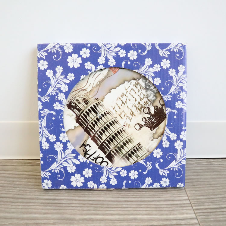 楽天市場 陶器の鍋敷き ピサの斜塔 イラストタッチのかわいい絵柄 キッチン雑貨 インテリア コルク オシャレ ポットスタンド 輸入雑貨 イエ