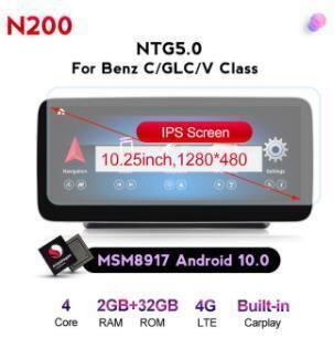 ベンツCクラスW205/GLC-クラスX253/VクラスW446 2015-2018 アンドロイドナビ　64G N200 NTG5.0　　-YA-1023｜インポートパーツゼロワン