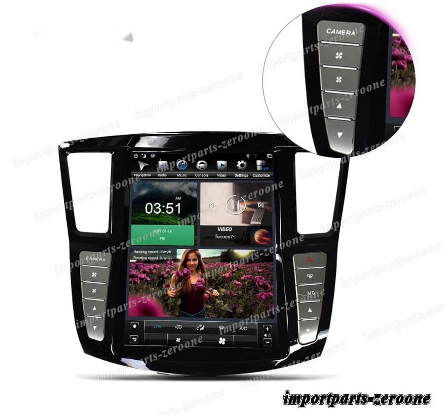 12.1インチ　インフィニティ　QX60　2012-2019　テスラスタイルアンドロイドナビ　アンドロイド9　-AUC-1096｜インポートパーツゼロワン 91,135円