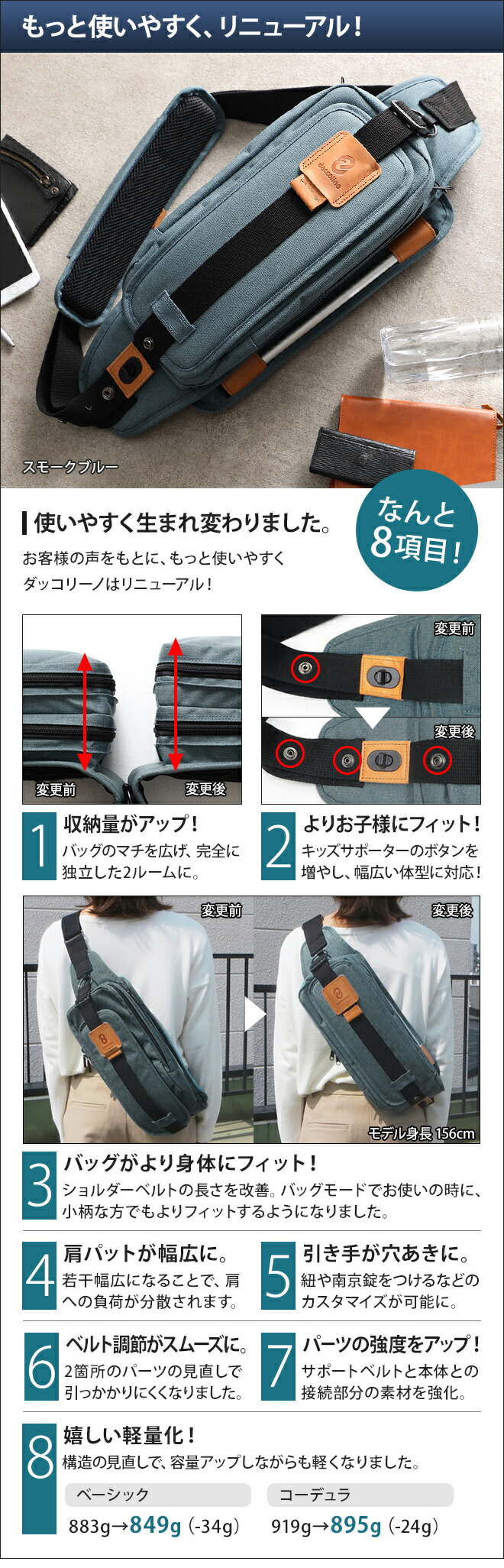 抱っこ紐ボディバッグダッコリーノベーシックdaccolino抱っこ補助具抱っこひも日本製パパバッグ2〜5歳育児子育てイクメンWBSトレたまカバンで抱っこ