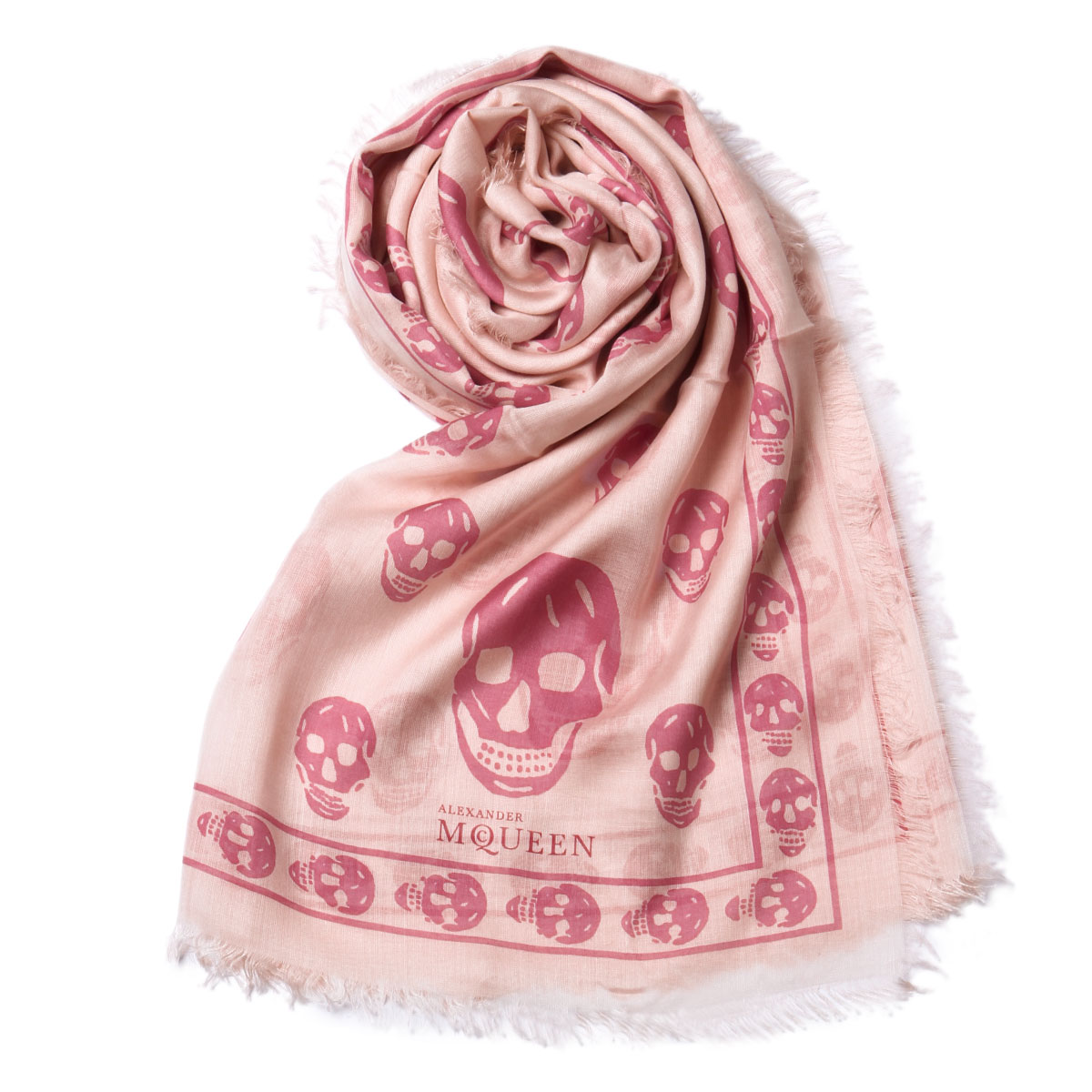 pink alexander mcqueen scarf