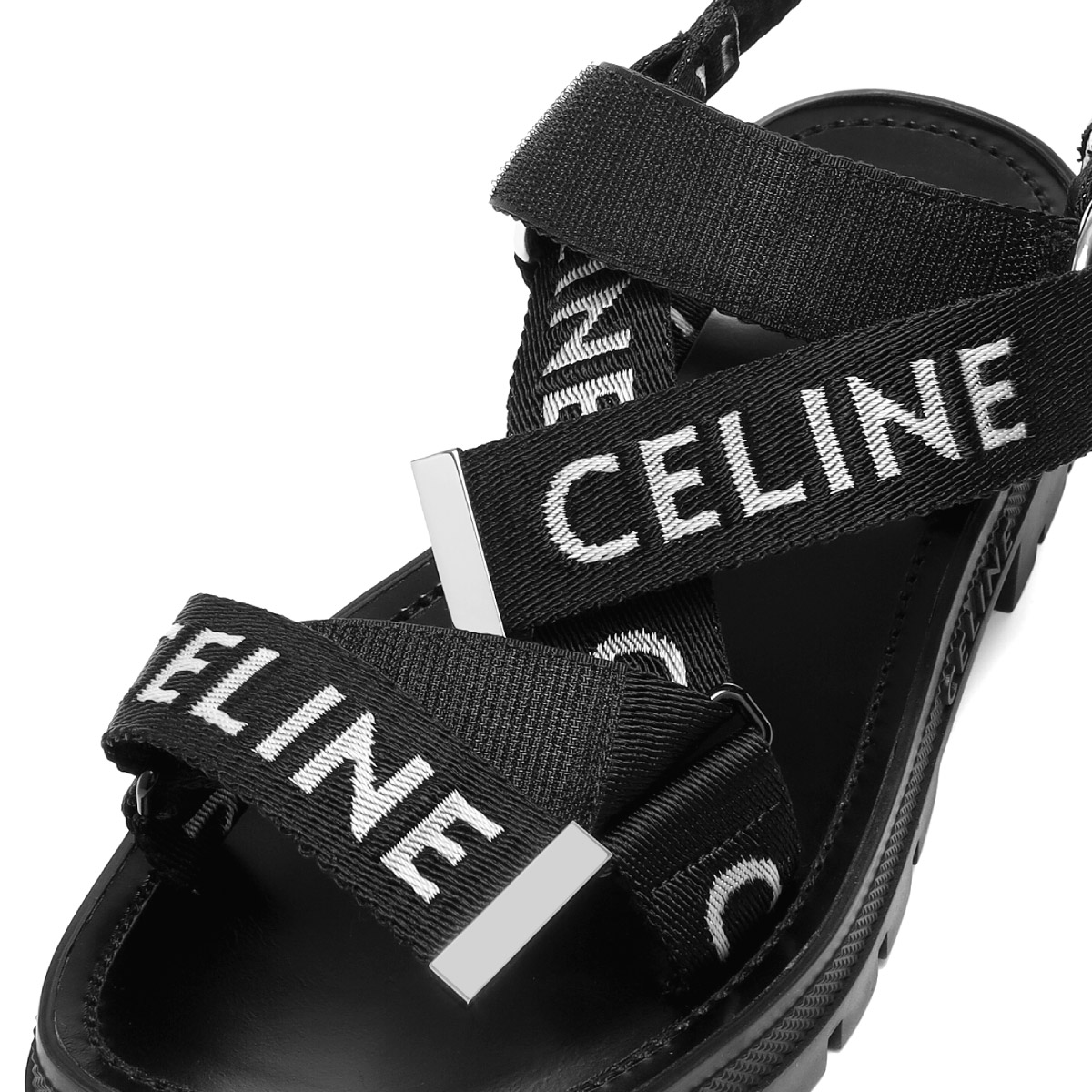 セリーヌ CELINE シューズ WHITE サンダル LEO レオ BLACK ストラップ