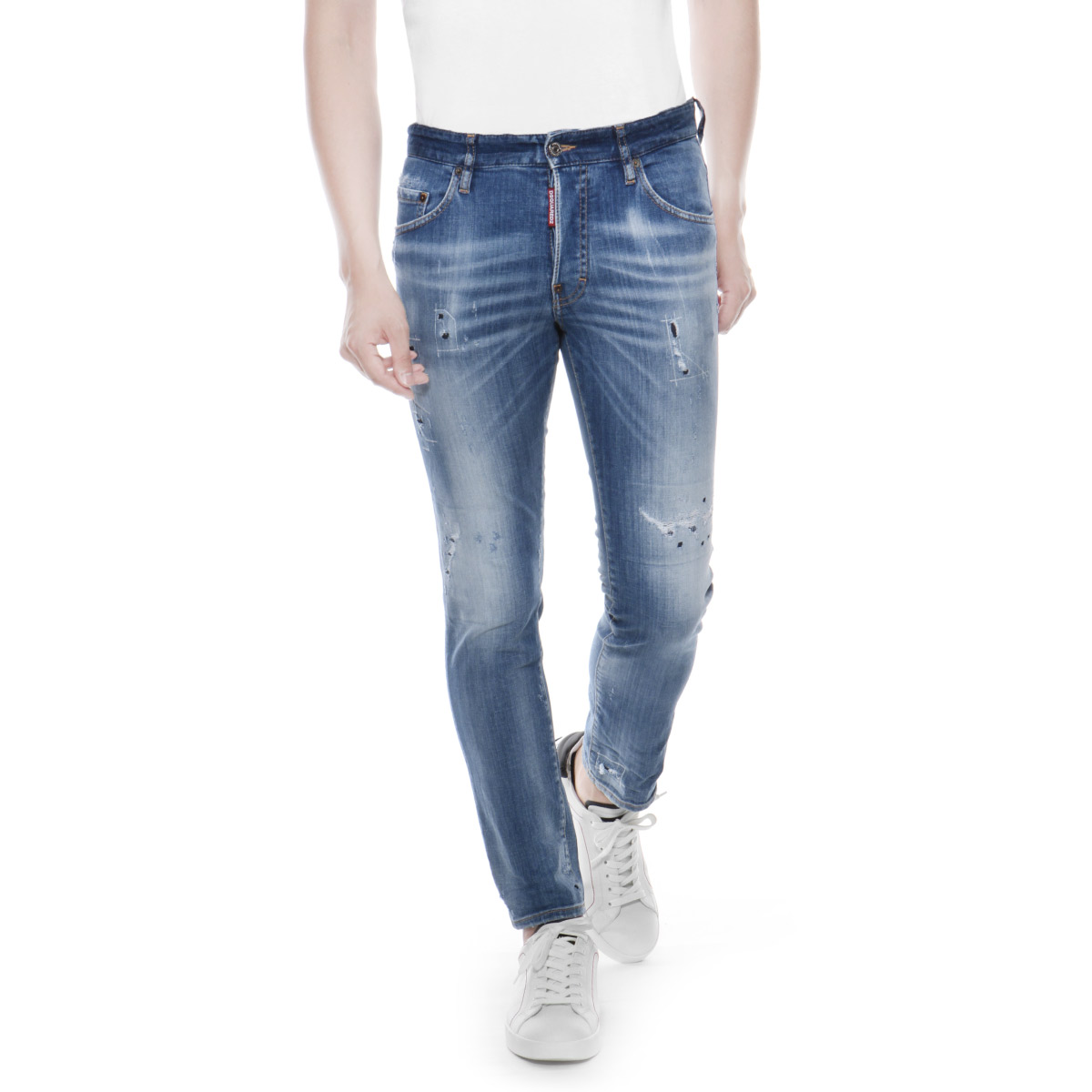 楽天市場 ディースクエアード Dsquared 2 デニム パンツ メンズ S74lb0749 S 470 クラッシュ リメイク加工 ジーンズ Skater スケーター Blue ブルー インポートショップ ｄｏｕｂｌｅ