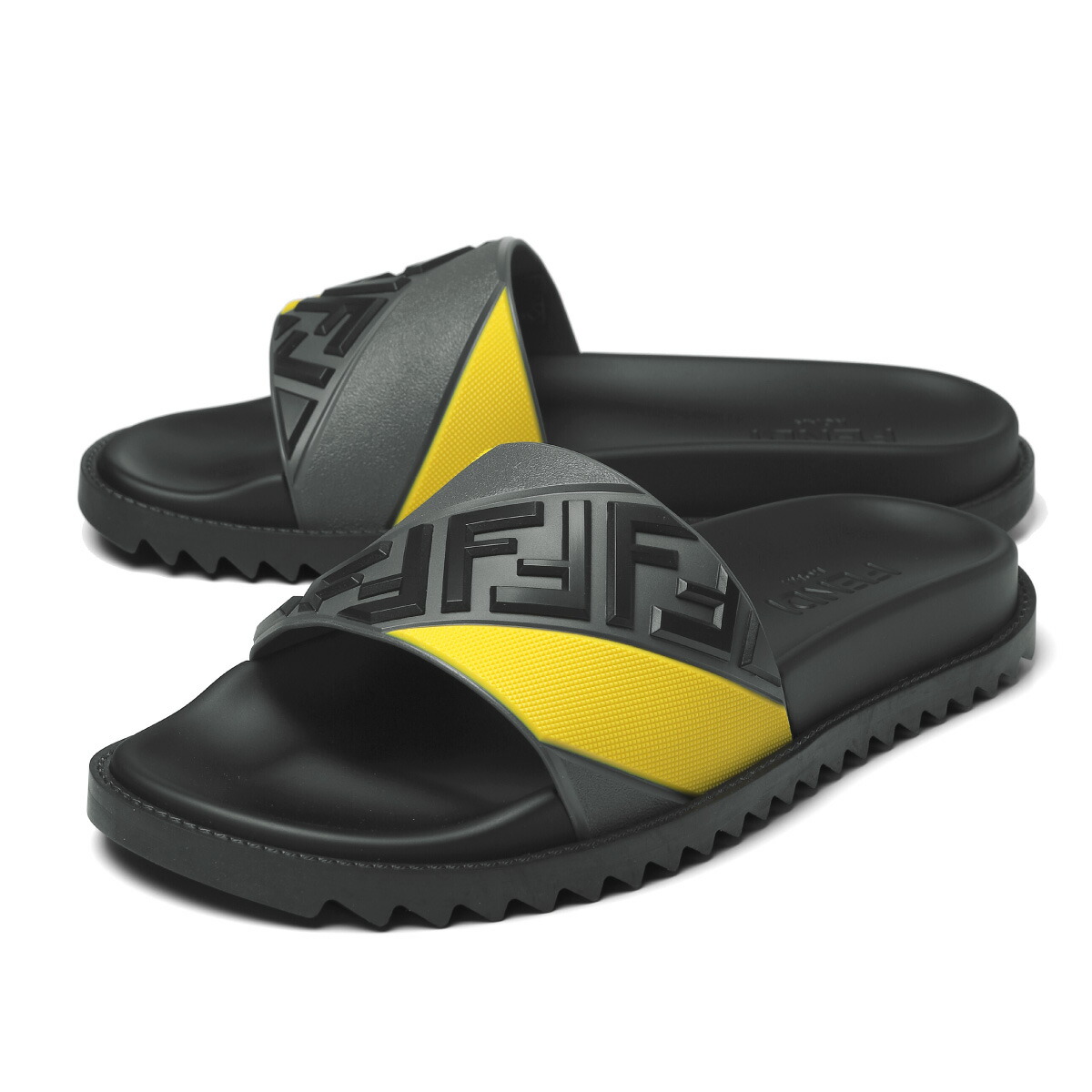 フェンディ FENDI シューズ メンズ 7X1377 AF5M F1DVQ サンダル GRIG.SCURO NER LEMON グレー ブラック