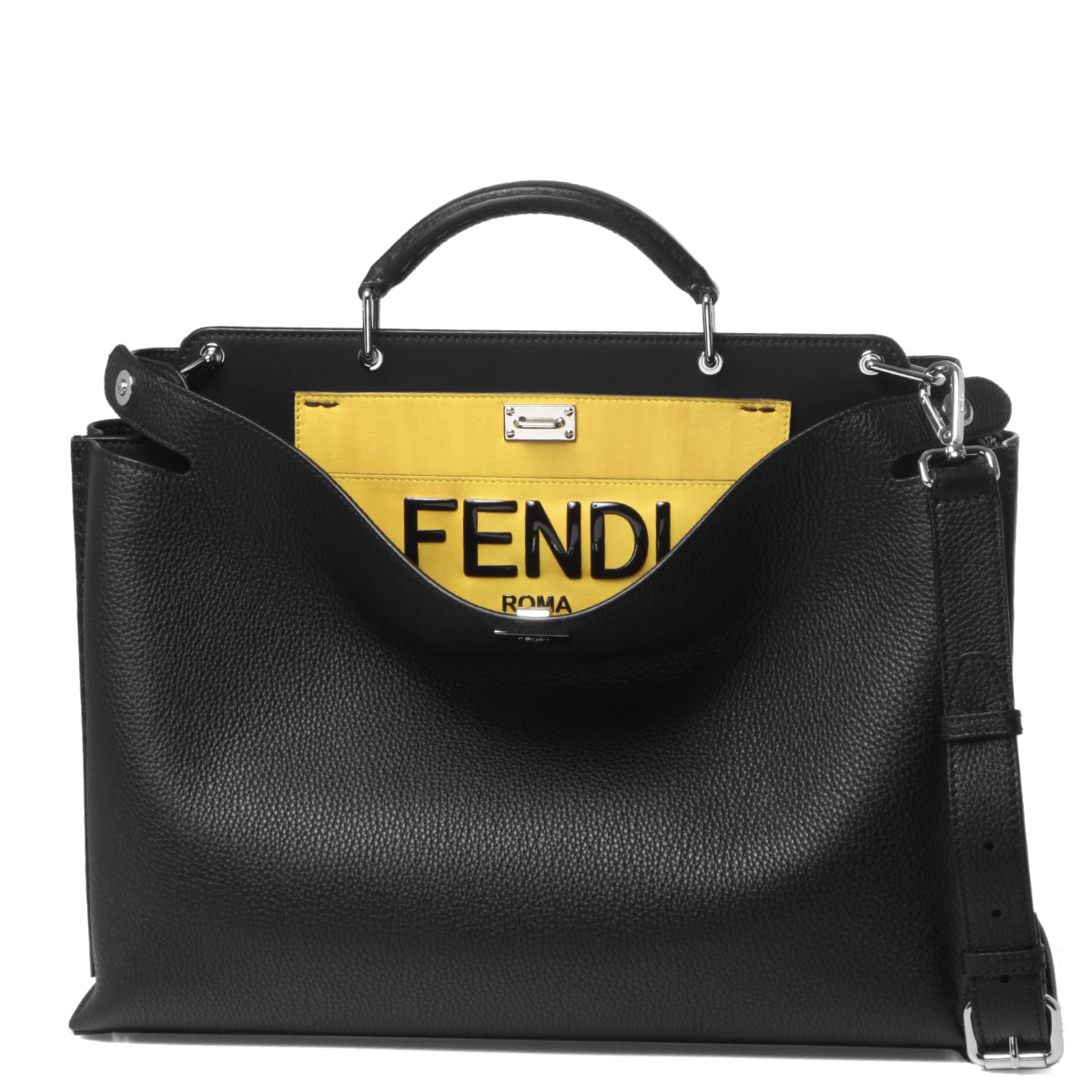 新品 フェンディ Fendi バッグ メンズ 7va476 Adm7 F0r2a ショルダー付 ハンドバッグ Peekaboo ピーカブー Nero Sunflower Pall ブラック 配送員設置送料無料 Peakperformancepropertymanagement Com