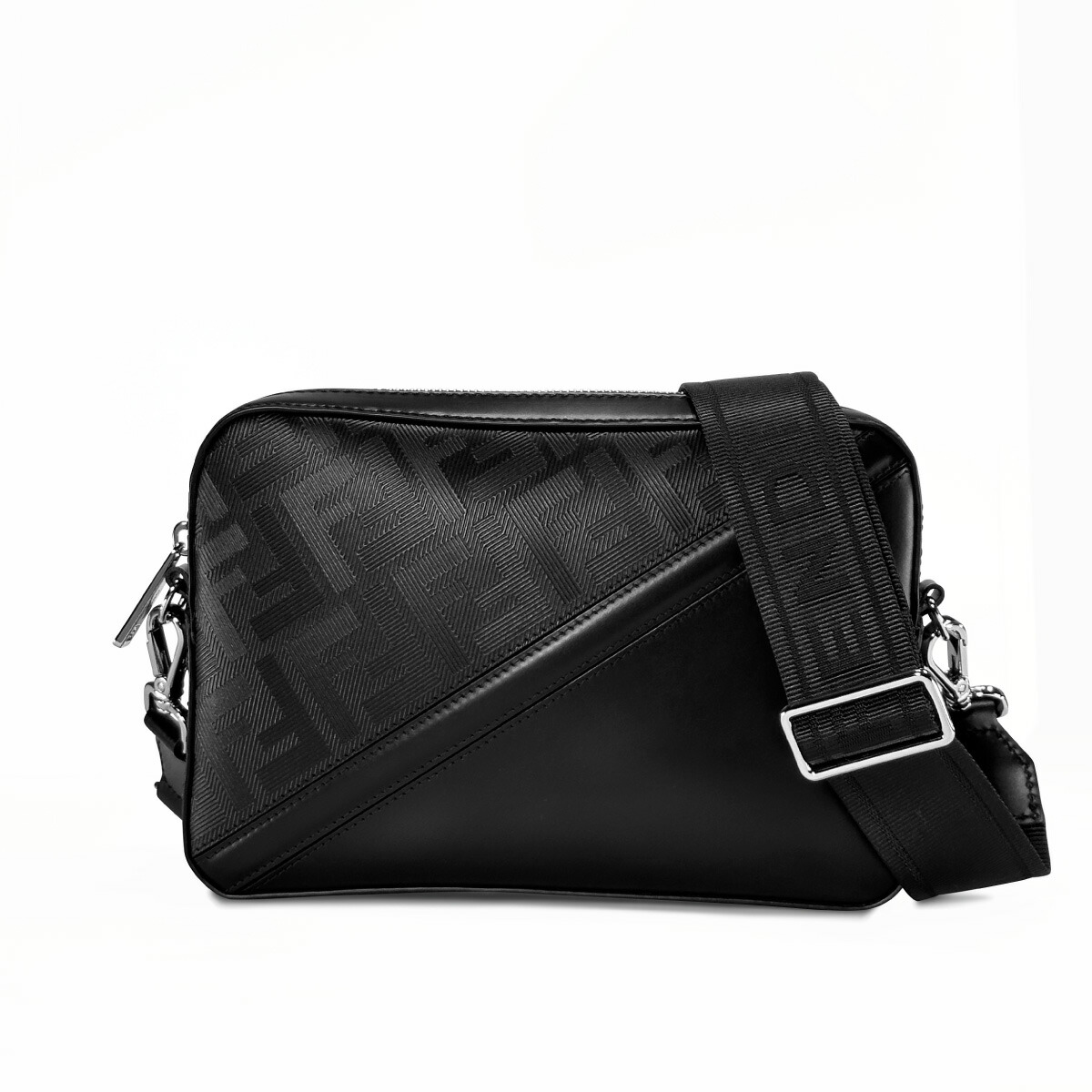フェンディ FENDI ショルダーバッグ メンズ 7M0286 AQW1 F0GXN DIAGONAL ダイアゴナル ミディアム BLACK+PALLADIUM ブラック