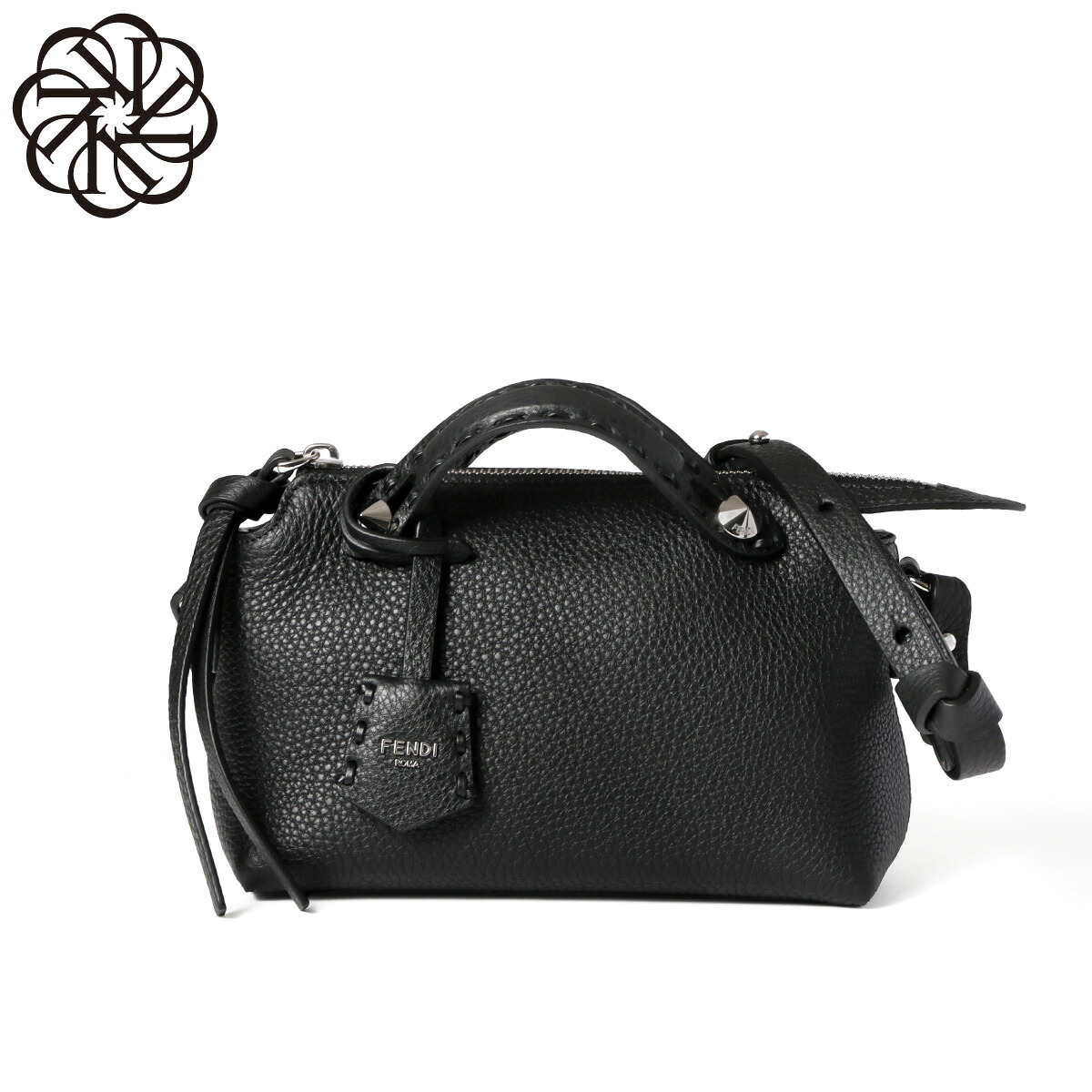フェンディ FENDI ショルダー付 ハンドバッグ レディース 8BS098 ASU2 F0GXN BY THE WAY SELLERIA バイ ザ ウェイ セレリア ミニ BLACK+PALLADIUM ブラック｜インポートショップ ＤＯＵＢＬＥ