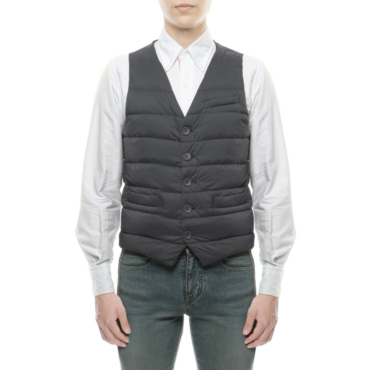 Herno ダウンベスト 50 グレー/ネイビー 楽天市場】ヘルノ HERNO ダウンベスト PI002ULE 19288 メンズ