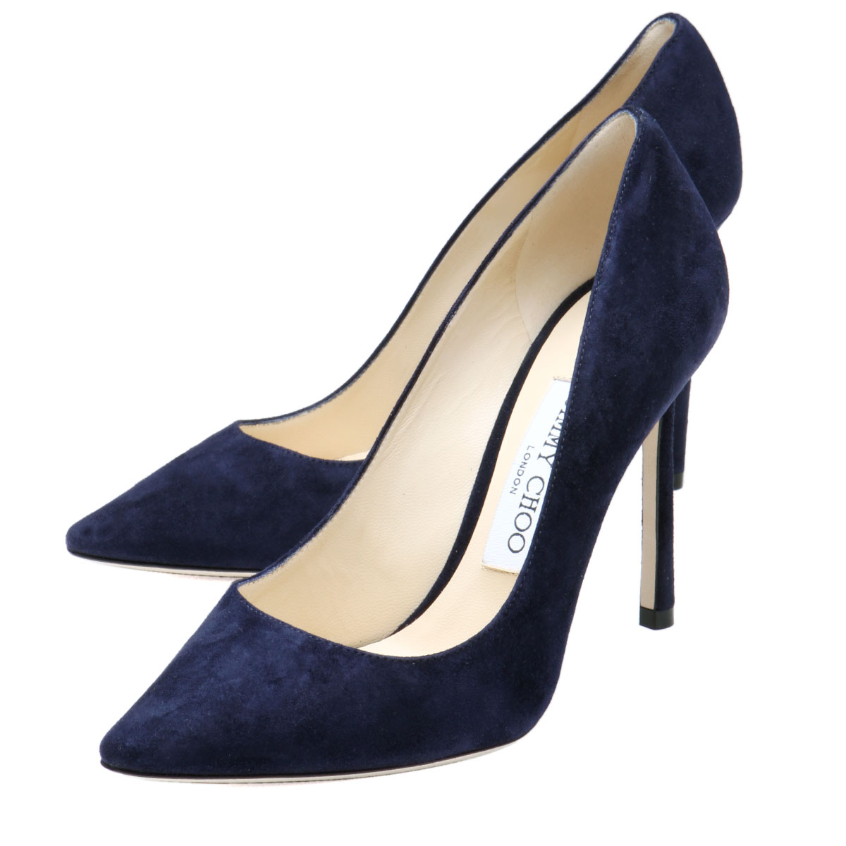 ジミーチュウ JIMMY CHOO shoes Lady's ROMY 100 SUE pointed toe pumps ROMY Romi NAVY dark blue Dark navy blue high heels