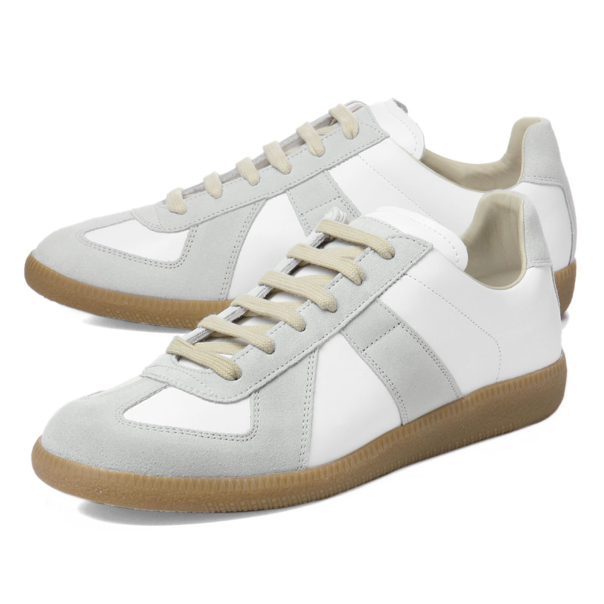 メゾン マルジェラ MAISON MARGIELA ジャーマントレーナー スニーカー メンズ S57WS0236 P1895 101 ライン22  シューズ REPLICA レプリカ OFF WHITE ホワイト | インポートショップ ＤＯＵＢＬＥ